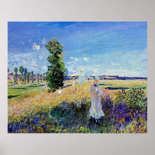 モネ - プロムナード、有名な絵画、 ポスター (正面)