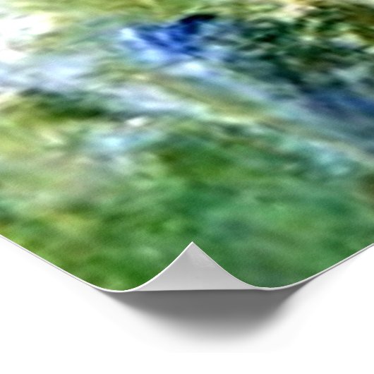 モネ – ホワイトクレマティス、有名なフローラ絵画ズ ポスター (角)