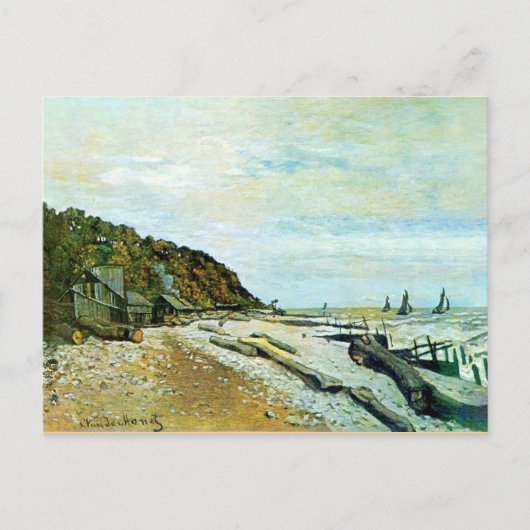 モネ – ボートヤードニアオンフルール ポストカード (正面)