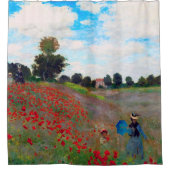 モネ·ポピー·フィールド シャワーカーテン (正面)