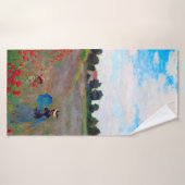 モネ·ポピー·フィールド バスタオル (バスタオル)