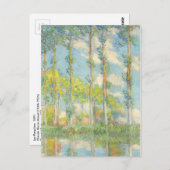 モネ·ポプラーヴィンテージ景観印象派 ポストカード (正面/裏面)
