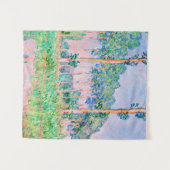 モネ – ポプラ、ピンク効果 タペストリー (正面(横))