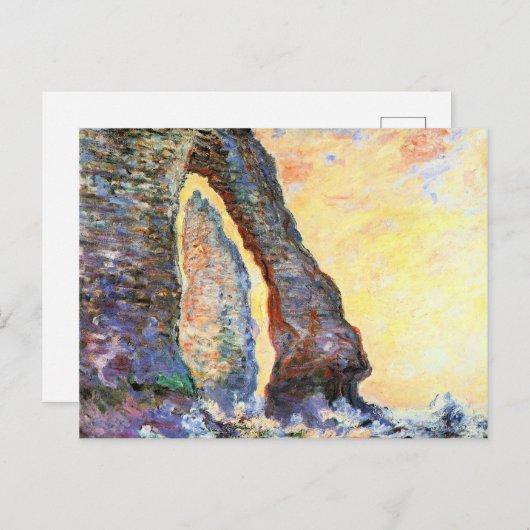 モネ – ポルテを通して見る岩の針 ポストカード (正面/裏面)