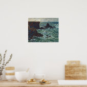 モネ – ポートコトンザ・ライオンロックでの岩1886 ポスター (キッチン)