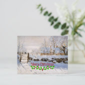 モネ – マグパイ – メリークリスマス ポストカード (スタンド正面)