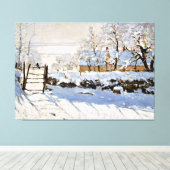 モネ – マグピー絵画は有名。 キャンバスプリント (インサイチュ (ウッドフロア))