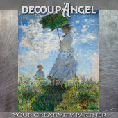 モネ – マダム・モネと彼女の息子のデクページ 薄葉紙