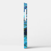 モネ-ユリ（青）、有名な絵画ユリ、  Case-Mate iPhoneケース (裏面 / 左)