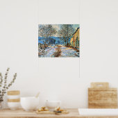 モネ – ライムツの雪効果 ポスター (キッチン)