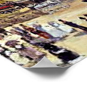 モネ – ルーヴル埠頭，パリ， ポスター (角)