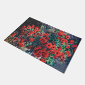 モネ・レッド・キク ドアマット (アングル)