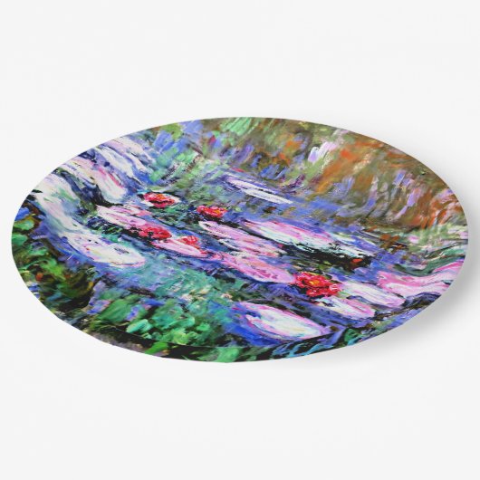 モネ – ロスヌファレス(《植物》スイレン)  ペーパープレート (アングル)