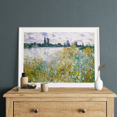 モネ・ヴェテウイル近くのフラワーアイランド ポスター