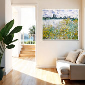 モネ・ヴェテウイル近くのフラワーアイランド ポスター