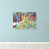 モネ – 丸い花壇 キャンバスプリント (インサイチュ (ウッドフロア))