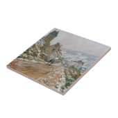 モネ – 冬のヴェテウユの道 タイル (側面)