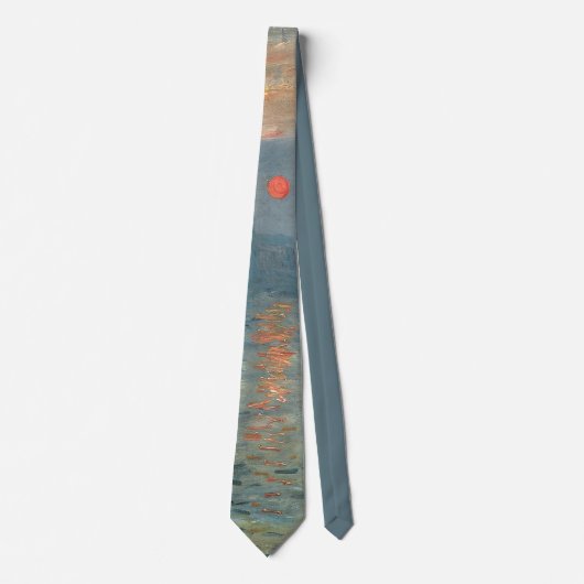 モネ「印象・日の出」絵画 ネクタイ (正面)
