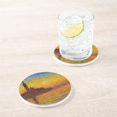 モネ 夕焼け ヴェネツィア カラフル 印象派 芸術 コースター (側面)