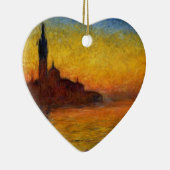 モネ 夕焼け ヴェネツィア カラフル 印象派 芸術 セラミックオーナメント (右)