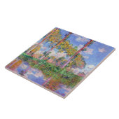 モネ，太陽のポプラ タイル (側面)