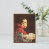 モネ – 小さな犬とカミーユ ポストカード (スタンド正面)