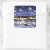 モネ – 嵐の海 スクエアシール (バッグ)