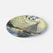 モネ – 帆船アットルプチゲネビリエ ペーパープレート (アングル)