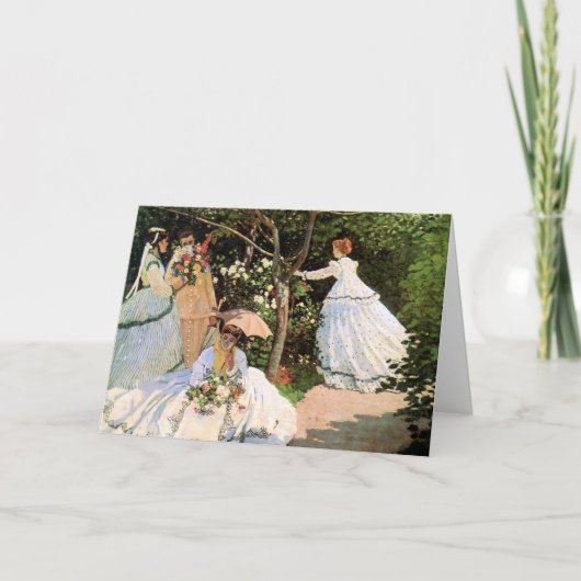 モネ – 庭の女性 カード (正面)