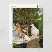 モネ – 庭の女性 ポストカード (正面/裏面)