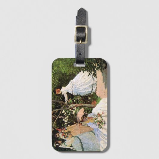 モネ – 庭の女性 ラゲッジタグ (正面縦)