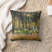 モネ – 庭の芸術家の家族 クッション (ブランケット)