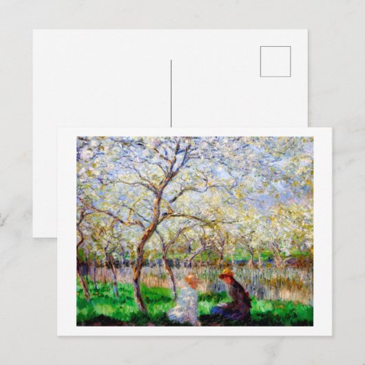 モネ、春 ポストカード (正面/裏面)