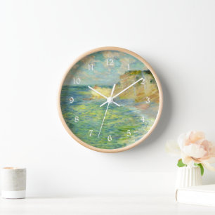 モネ – 有名なアモントの絵画崖 壁時計