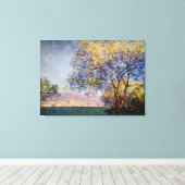 モネ – 朝のアンティーブ キャンバスプリント (インサイチュ (ウッドフロア))