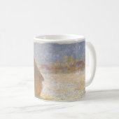 モネ「朝の穀物山積み、雪の効果」 コーヒーマグカップ (正面右)