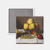 モネ – 梨とブドウの静物詩 マグネット (正面/裏面)