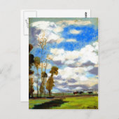 モネ – 牧草地に三頭の牛|過去記事 ポストカード (正面/裏面)