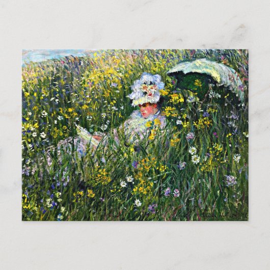 モネ – 牧草地 ポストカード (正面)