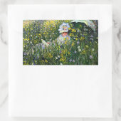 モネ – 牧草地 長方形シール (バッグ)