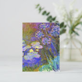 モネ – 睡蓮とアガパンツス ポストカード (スタンド正面)