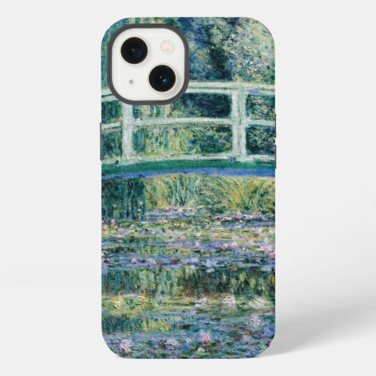 モネ - 睡蓮と日本人形の橋, iPhoneケース (裏面)