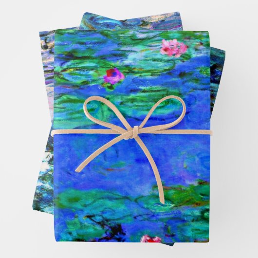 モネ – 睡蓮シリーズ、アートワーク人気がある作品 ラッピングペーパーシート (インサイチュ)
