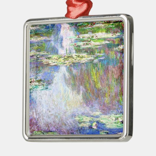 モネ – 睡蓮1907年ヴィンテージ絵画ズ、 メタルオーナメント (左)