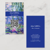 モネ – 睡蓮/ニンフェアス1919 - QRコード 名刺 (正面/裏面)