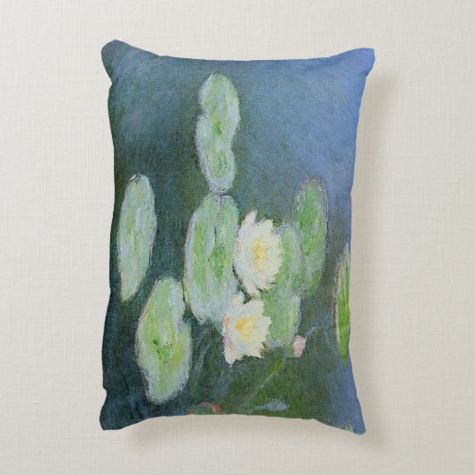 モネ – 睡蓮、夕べ効果 アクセントクッション (裏面(縦))