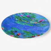 モネ – 睡蓮（赤） ペーパープレート (アングル)