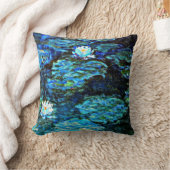 モネ – 睡蓮(青) クッション (ブランケット)