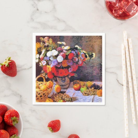 モネ – 花と果実 スタンダードカクテルナプキン (インサイチュ)