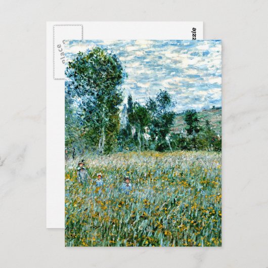 モネ – 草原 ポストカード (正面/裏面)